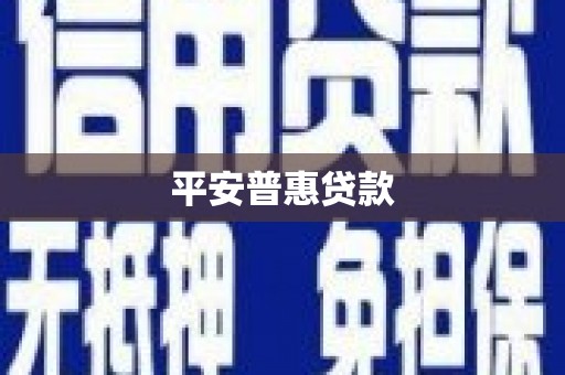 高阳平安普惠贷款