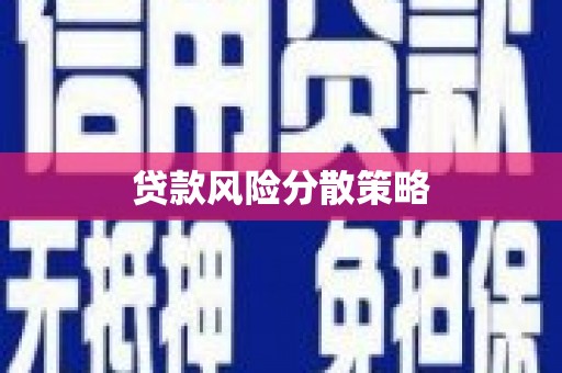 高阳贷款风险分散策略
