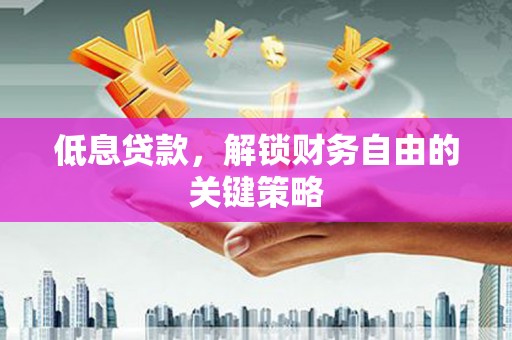 高阳低息贷款，解锁财务自由的关键策略