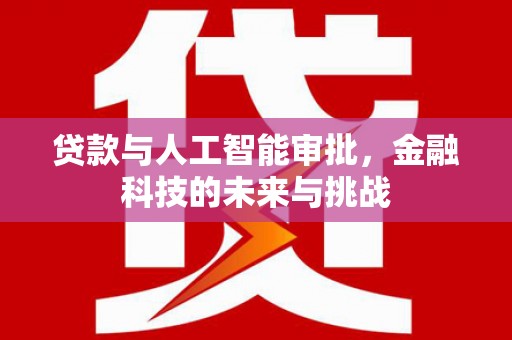 高阳贷款与人工智能审批，金融科技的未来与挑战