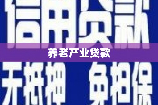 高阳养老产业贷款