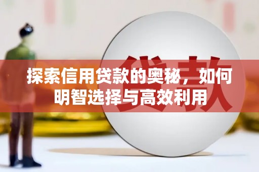 高阳探索信用贷款的奥秘，如何明智选择与高效利用